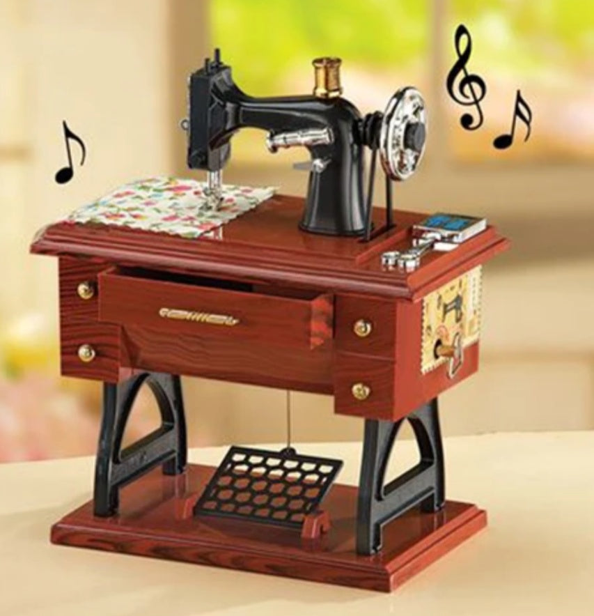 Mini Sewing Machine Music Box