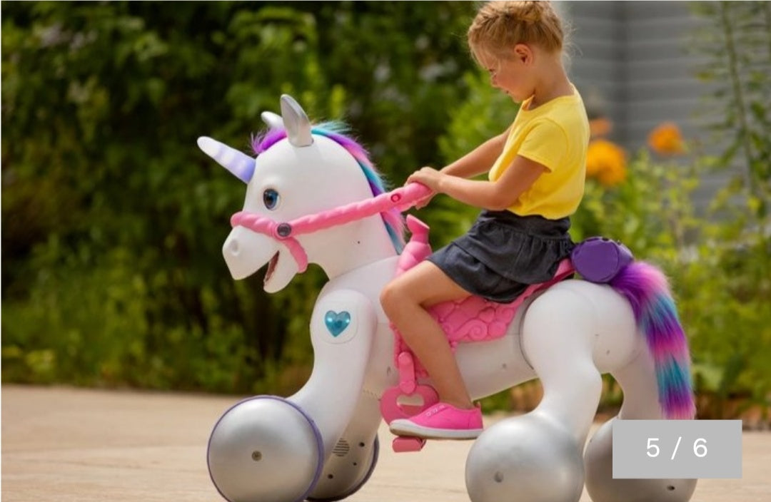 12-Volt Unicorn Smart Interactive Ride-On Toy