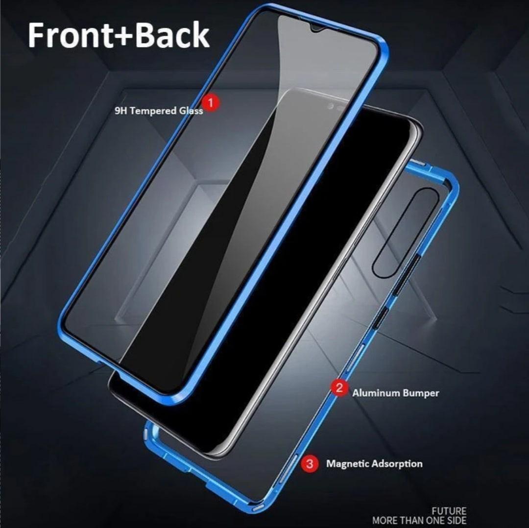 Tempered Glass Magnetic Adsorption Phone Case for Xiaomi Redmi