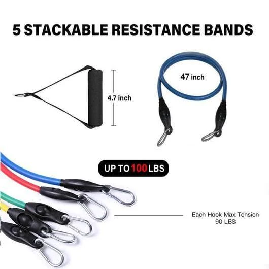 Resistance Band Set ( 11 Piece Set )