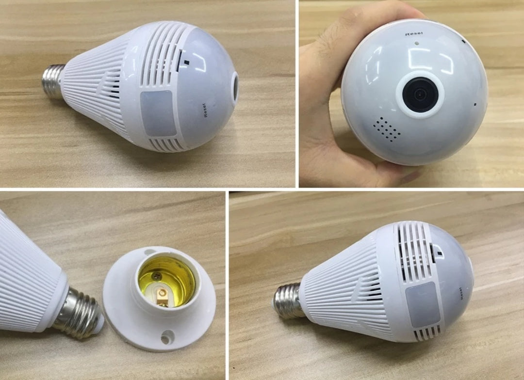 💡 Panoramic Home Security Light Bulb 📹