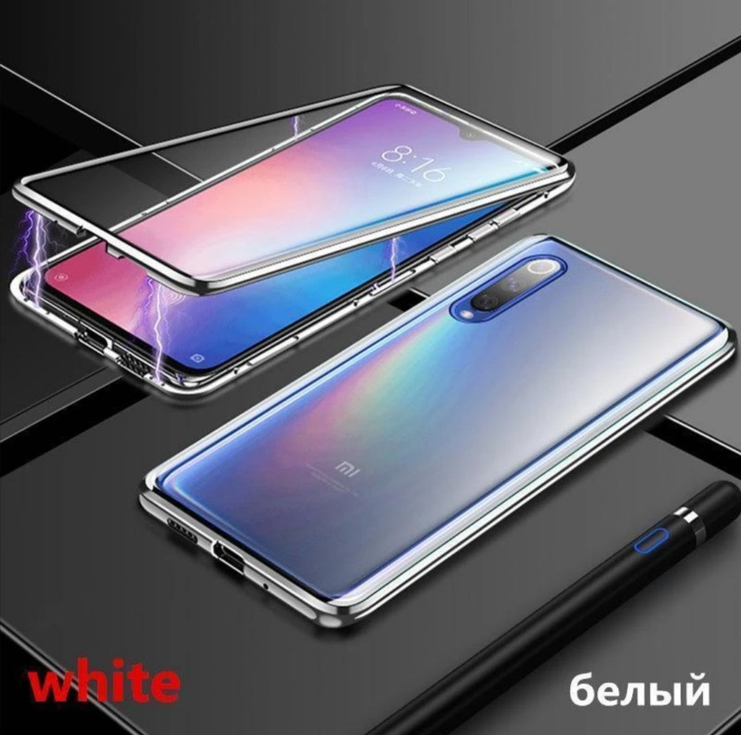 Tempered Glass Magnetic Adsorption Phone Case for Xiaomi Redmi