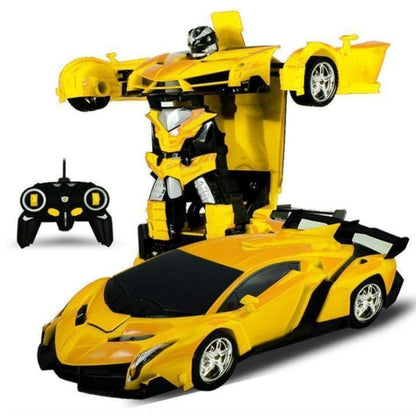Transformer RC Toy Car with Gesture Sensing One-Button Deformation