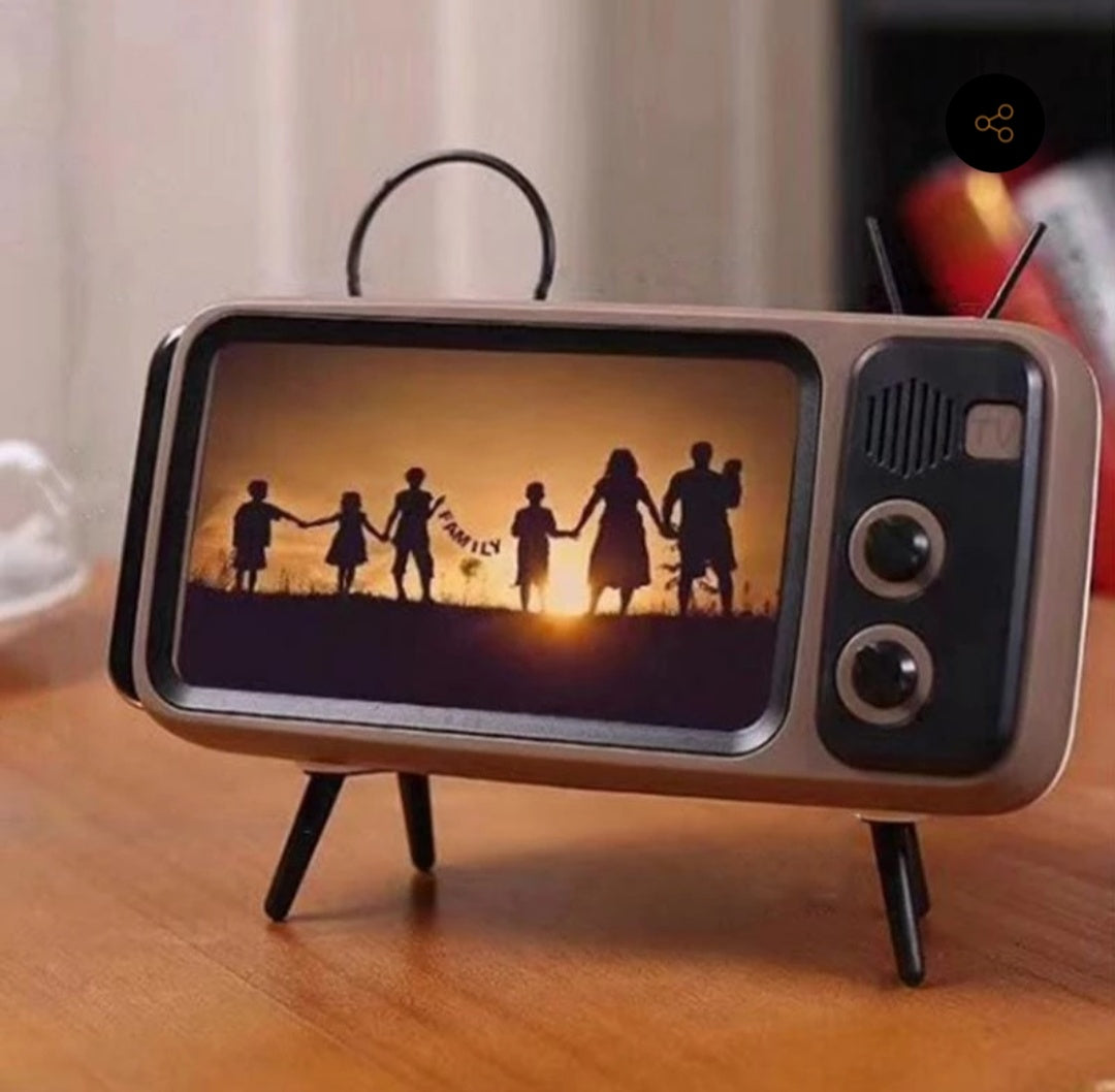 RETRO TV BLUETOOTH SPEAKER MOBILE PHONE HOLDER-BUY TWO FREE SHIPPING WORLDWIDE