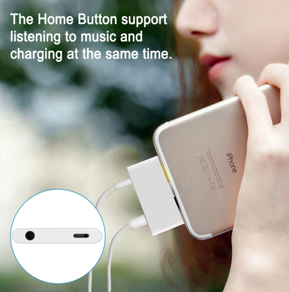 External HOME Button and Dual Port Adapter