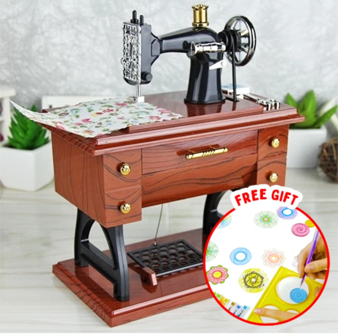 Mini Sewing Machine Music Box