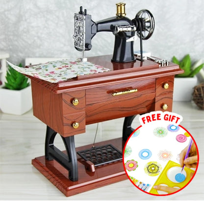 Mini Sewing Machine Music Box