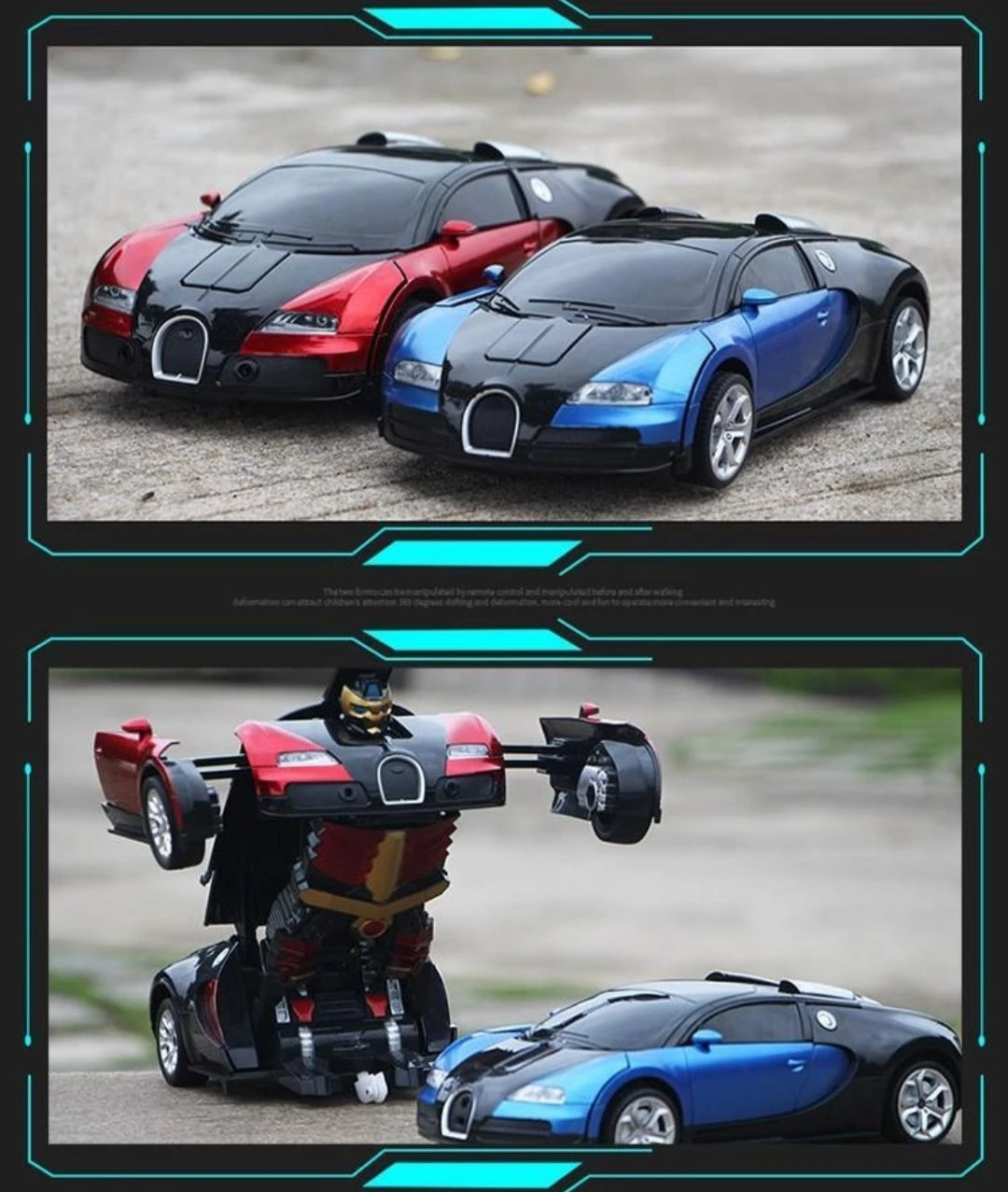 Transformer RC Toy Car with Gesture Sensing One-Button Deformation
