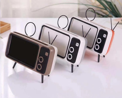RETRO TV BLUETOOTH SPEAKER MOBILE PHONE HOLDER-BUY TWO FREE SHIPPING WORLDWIDE