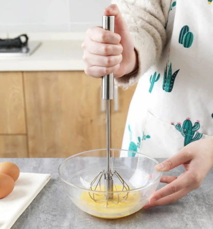 Semi-Automatic Hand Push Egg Beater Stainless