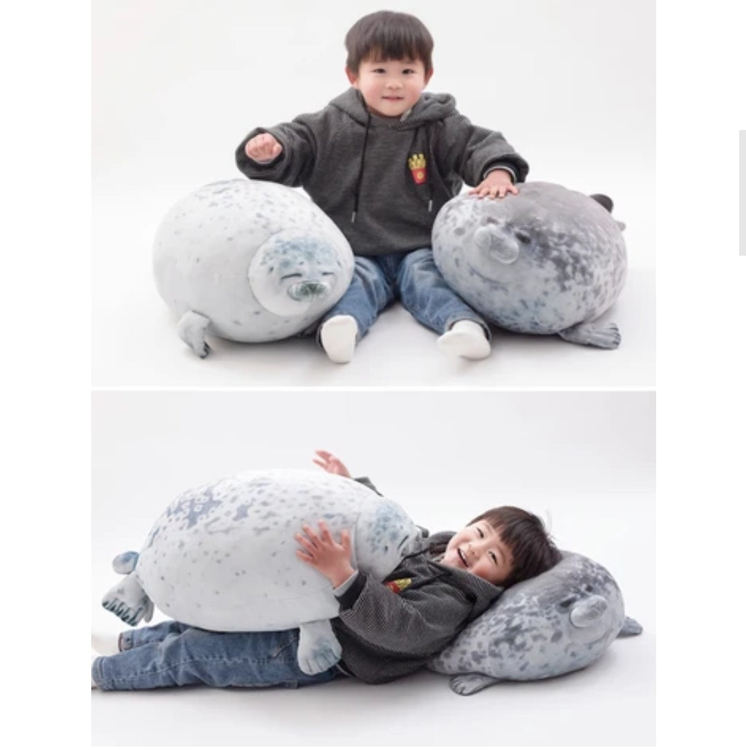 Fluffy Plush Seal Pillow