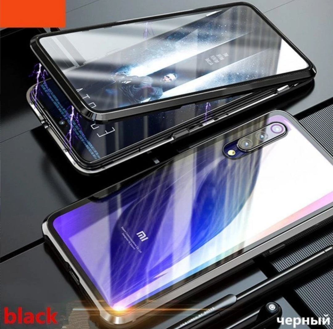 Tempered Glass Magnetic Adsorption Phone Case for Xiaomi Redmi