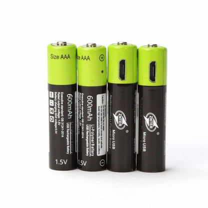 1.5V AAABattery 600mAh USB Rechargeable(2pcs)