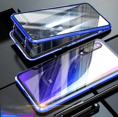 Tempered Glass Magnetic Adsorption Phone Case for Xiaomi Redmi