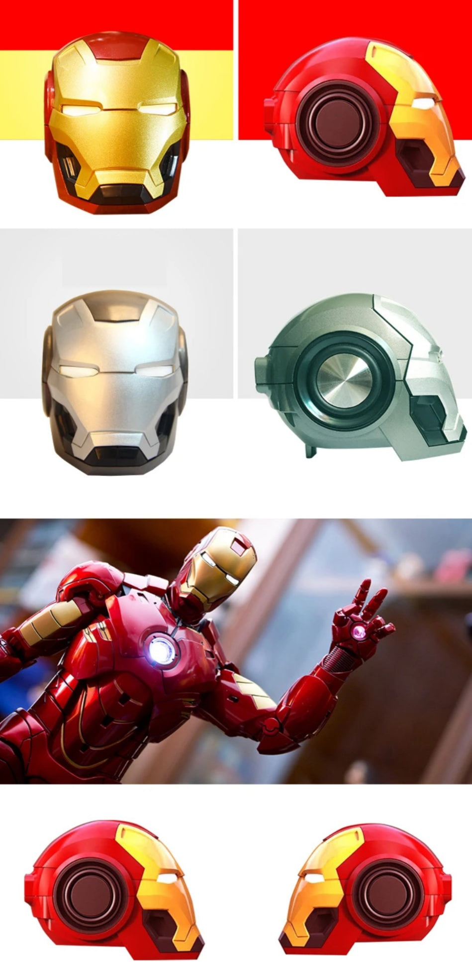 Bumblebee and Iron Man Bluetooth Bass Speaker