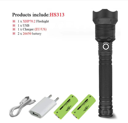 90000 LUMENS XHP70.2 MOST POWERFUL FLASHLIGHT
