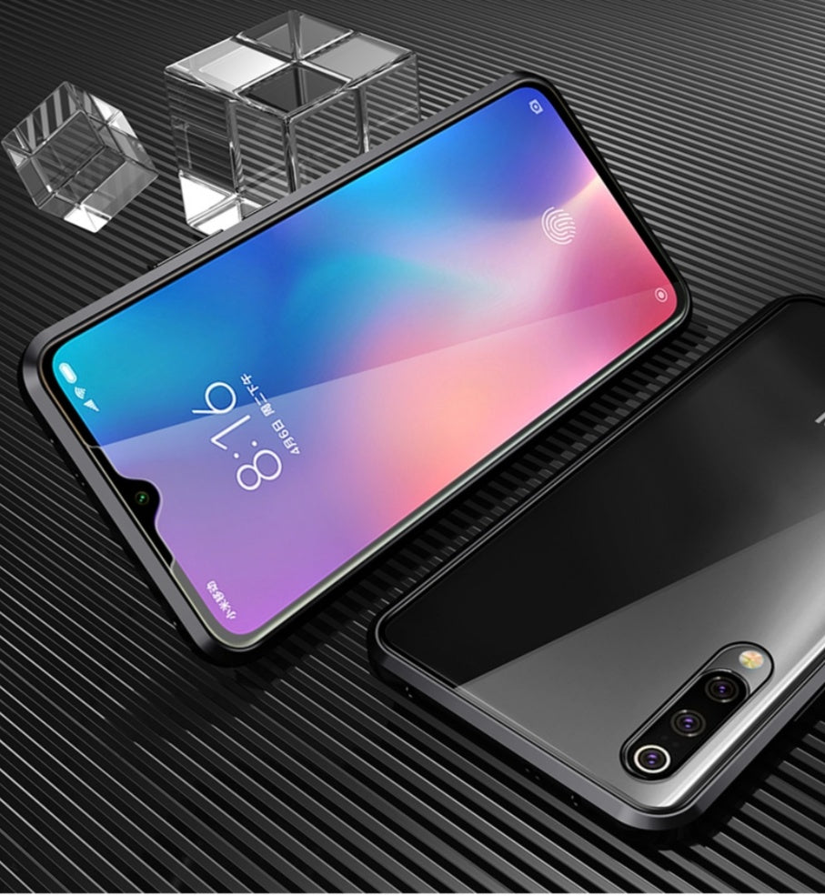 Tempered Glass Magnetic Adsorption Phone Case for Xiaomi Redmi