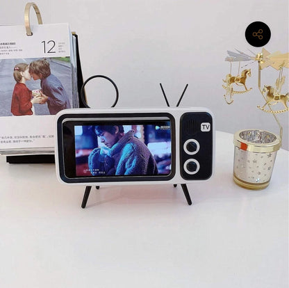RETRO TV BLUETOOTH SPEAKER MOBILE PHONE HOLDER-BUY TWO FREE SHIPPING WORLDWIDE