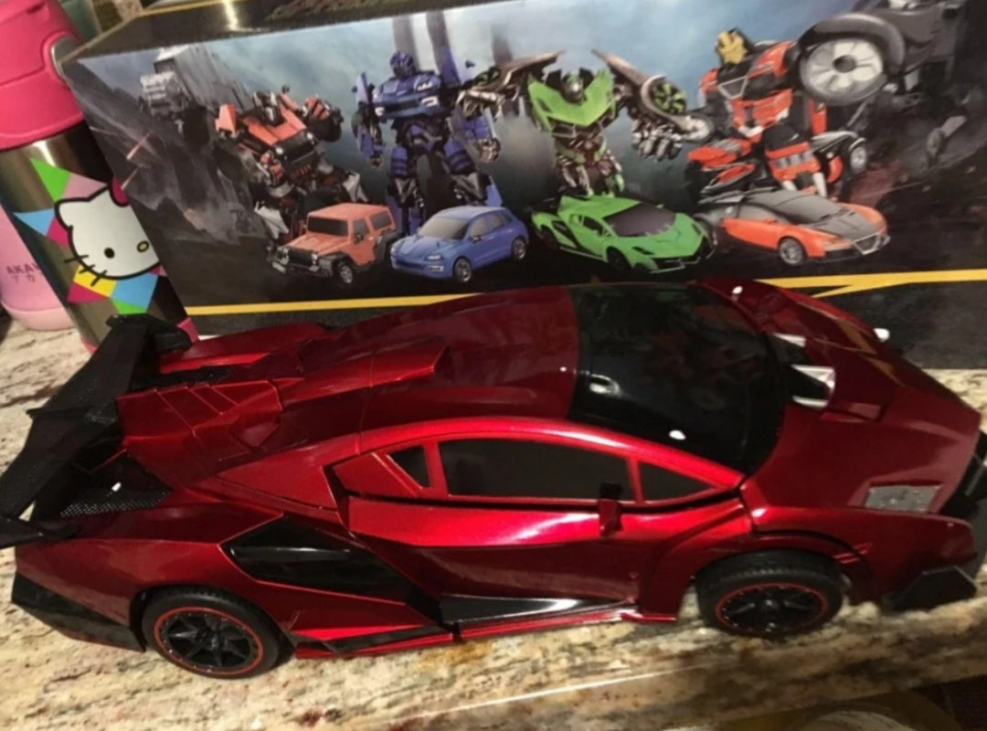 Transformer RC Toy Car with Gesture Sensing One-Button Deformation