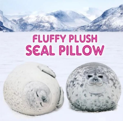 Fluffy Plush Seal Pillow