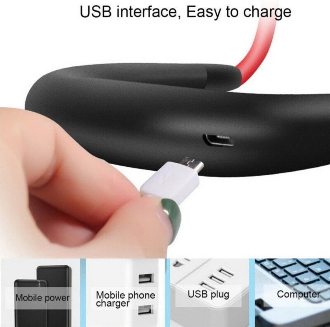 Max My Look™ Portable Wearable Rechargeable Fan (Comes In Multiple Colors)