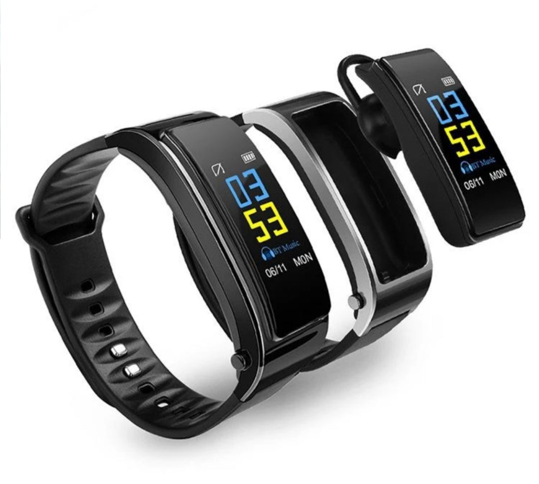 2-in-1 Smart Bracelet with Bluetooth Earphone