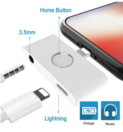 External HOME Button and Dual Port Adapter