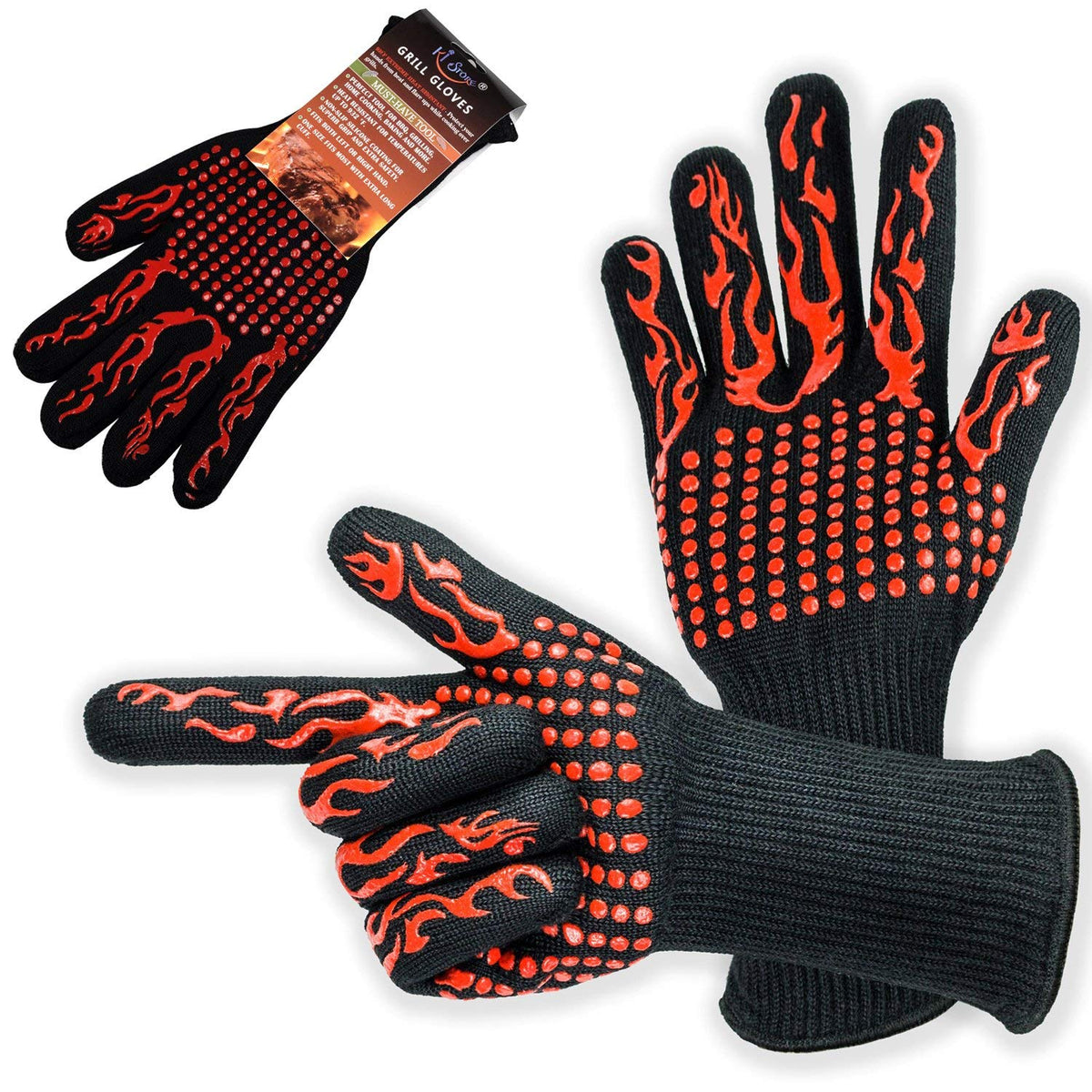 BBQ Gloves Extreme Heat Resistant 932°F (500°C)