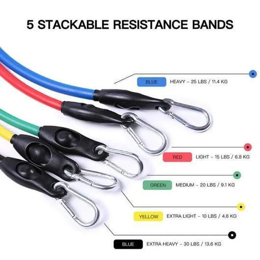 Resistance Band Set ( 11 Piece Set )