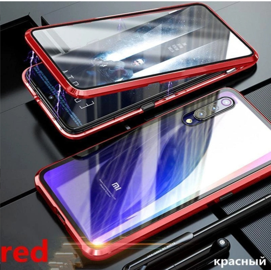 Tempered Glass Magnetic Adsorption Phone Case for Xiaomi Redmi