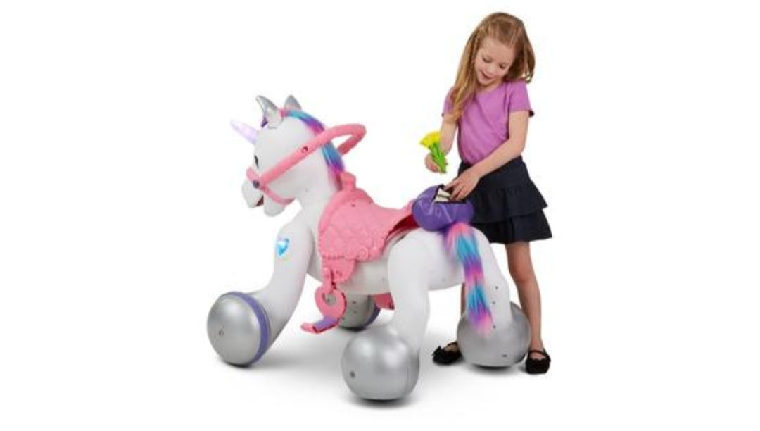 12-Volt Unicorn Smart Interactive Ride-On Toy