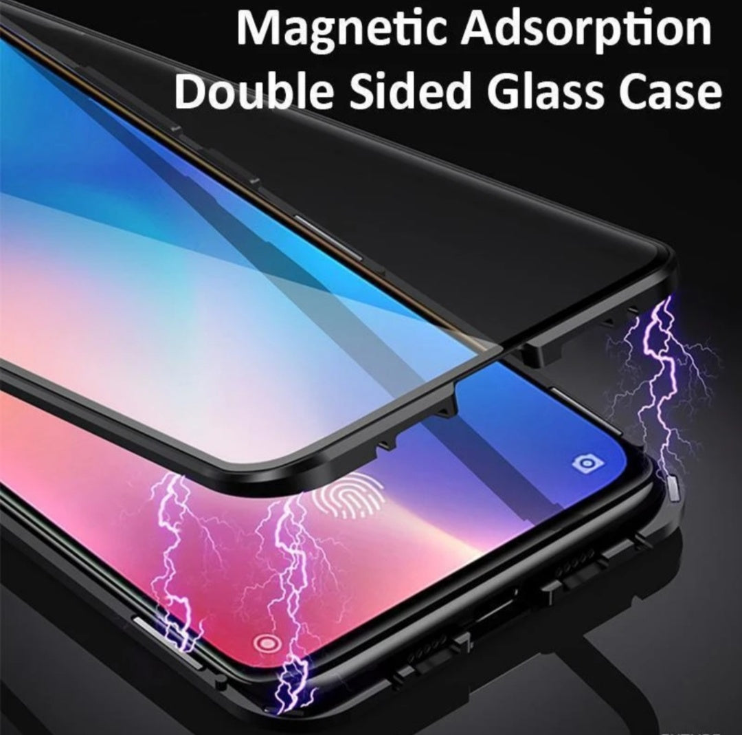 Tempered Glass Magnetic Adsorption Phone Case for Xiaomi Redmi