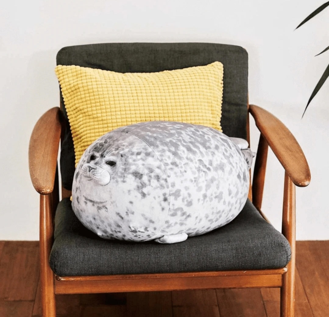 Fluffy Plush Seal Pillow