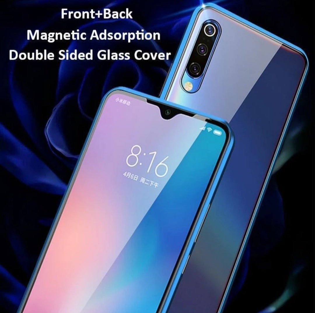 Tempered Glass Magnetic Adsorption Phone Case for Xiaomi Redmi