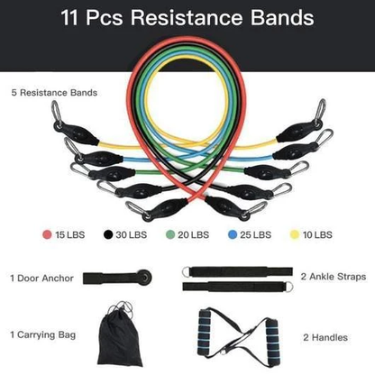 Resistance Band Set ( 11 Piece Set )