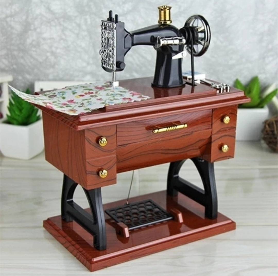 Mini Sewing Machine Music Box