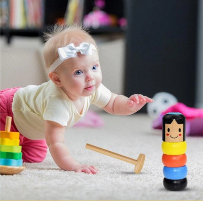 LITTLE WOODEN MAN WHO CAN'T BEAT INTERESTING MAGIC TOY（Not much stock, hurry up!