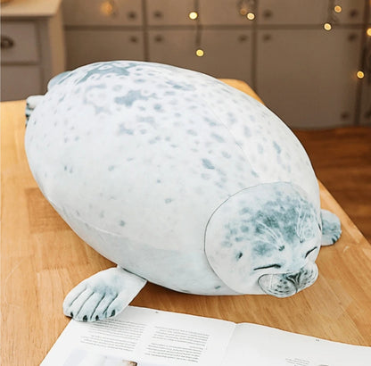Fluffy Plush Seal Pillow