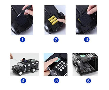 ELECTRONIC MONEY BANK CODE ARMORED HUMMER CAR