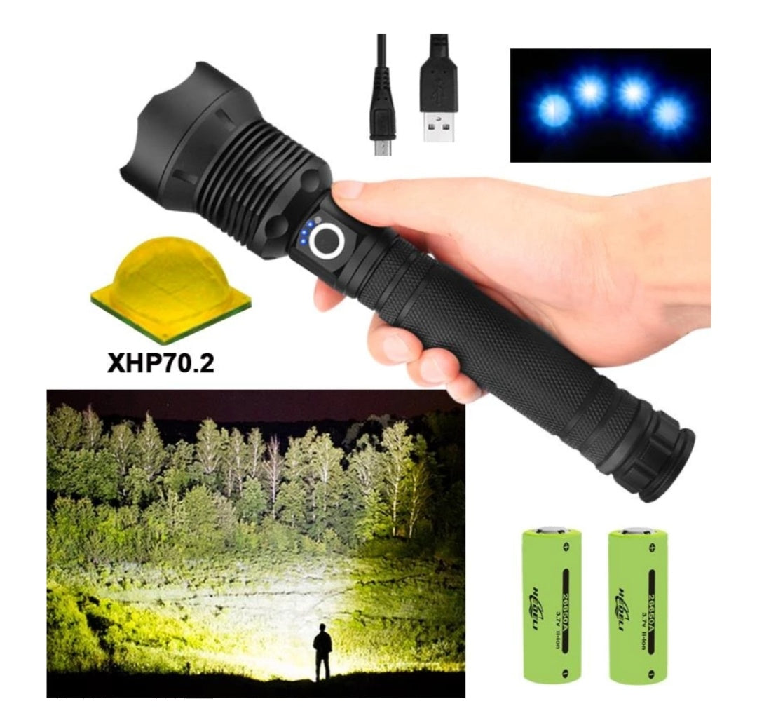 90000 LUMENS XHP70.2 MOST POWERFUL FLASHLIGHT