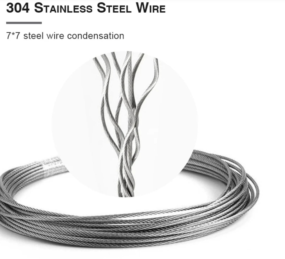 Telescopic Stainless String Invisible Clothesline