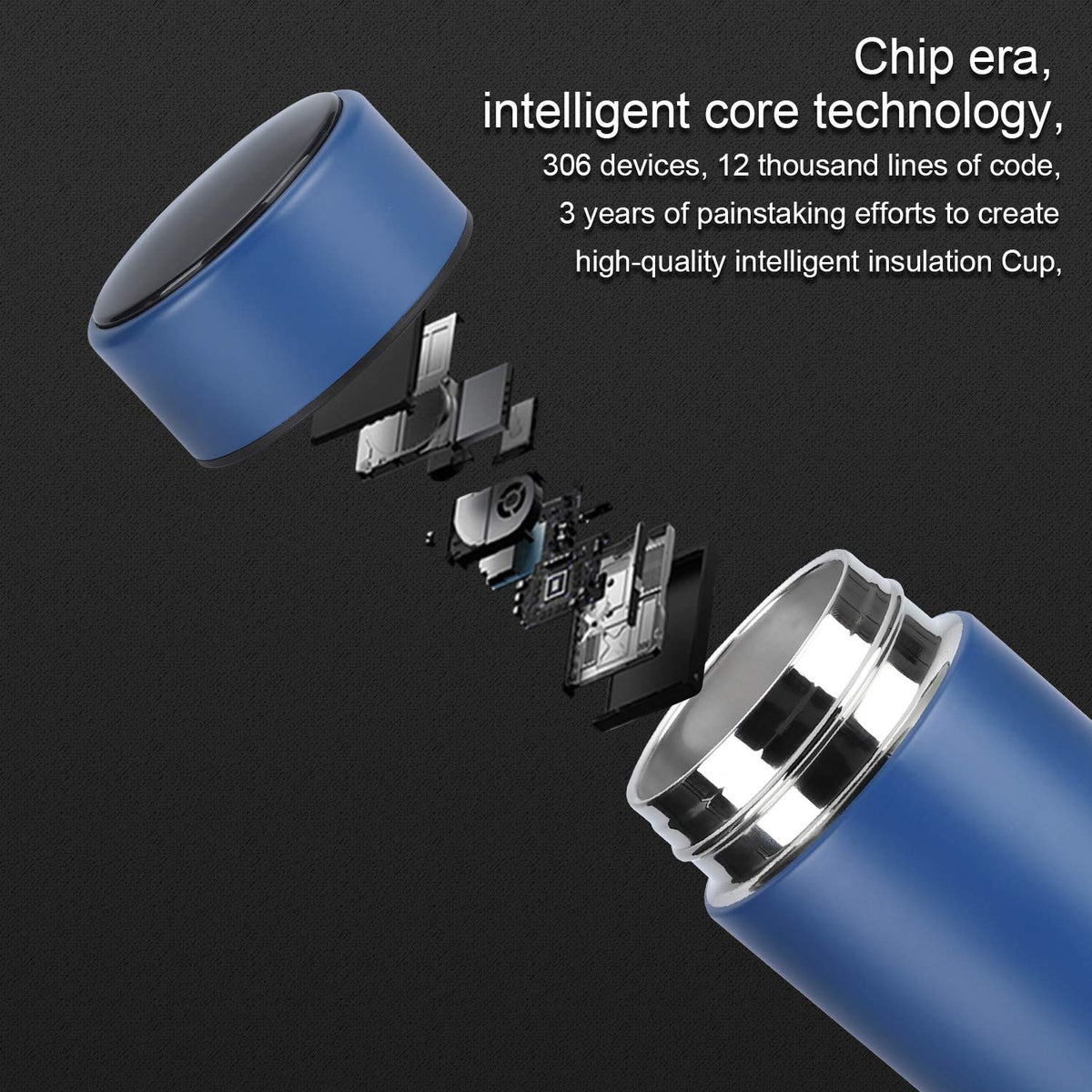 Temperature Display Vacuum Insulated Water Bottle