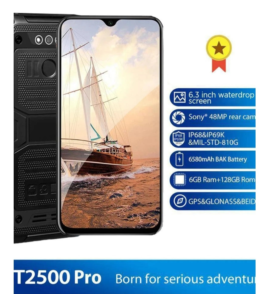 XT2500 Pro Global Smartphone Helio X30 Android 8.1 6GB+128GB Waterproof 6580mAh