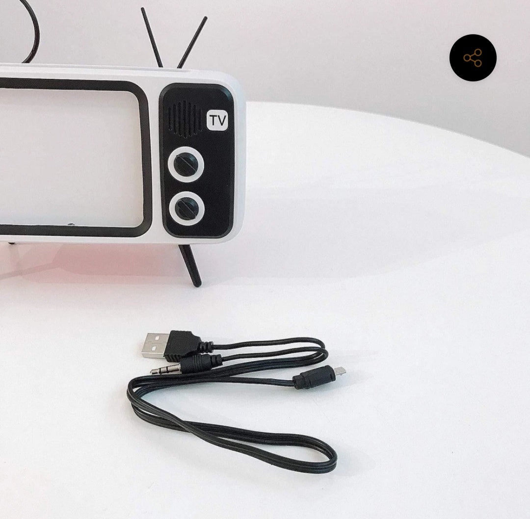 RETRO TV BLUETOOTH SPEAKER MOBILE PHONE HOLDER-BUY TWO FREE SHIPPING WORLDWIDE
