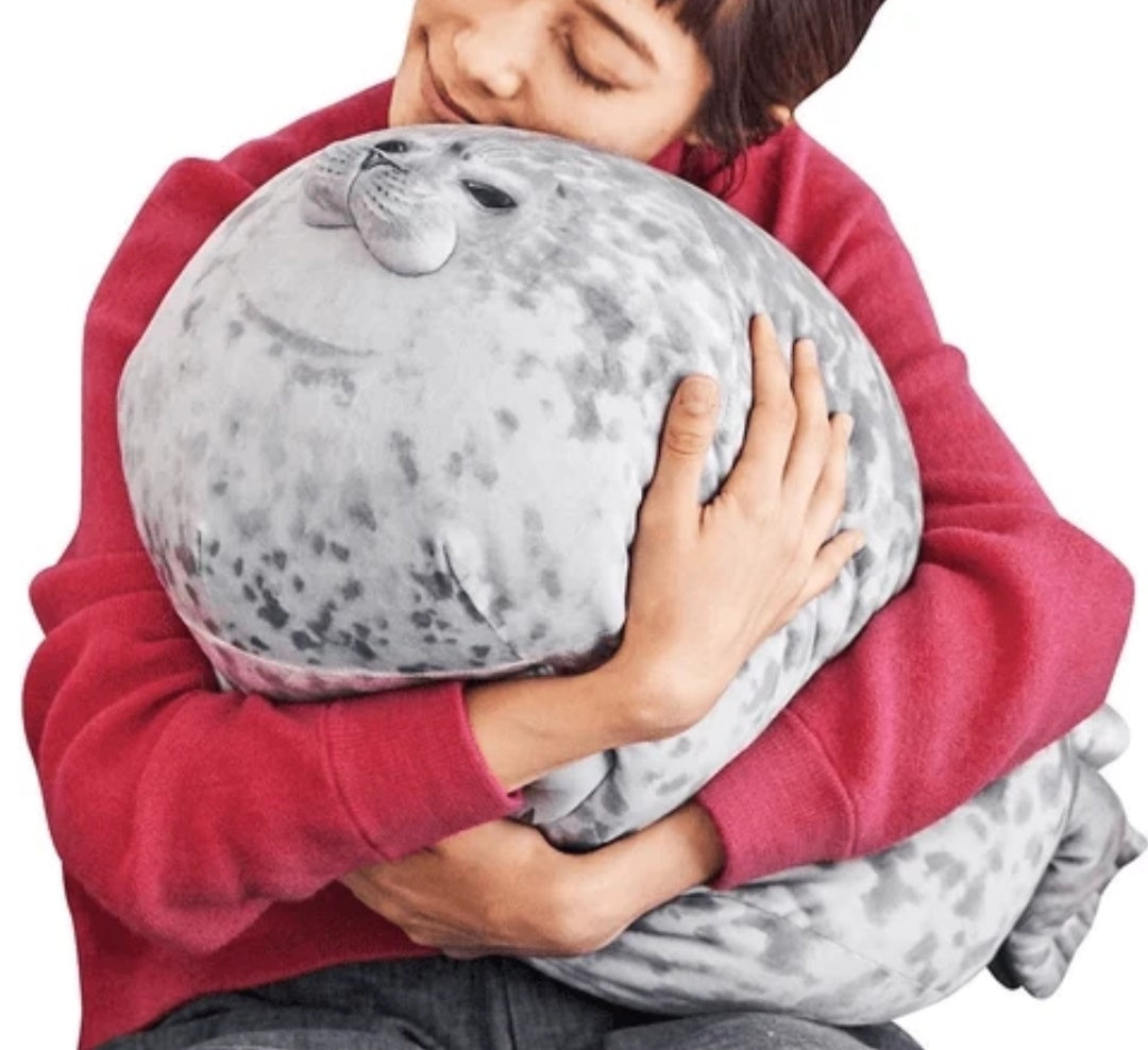 Fluffy Plush Seal Pillow