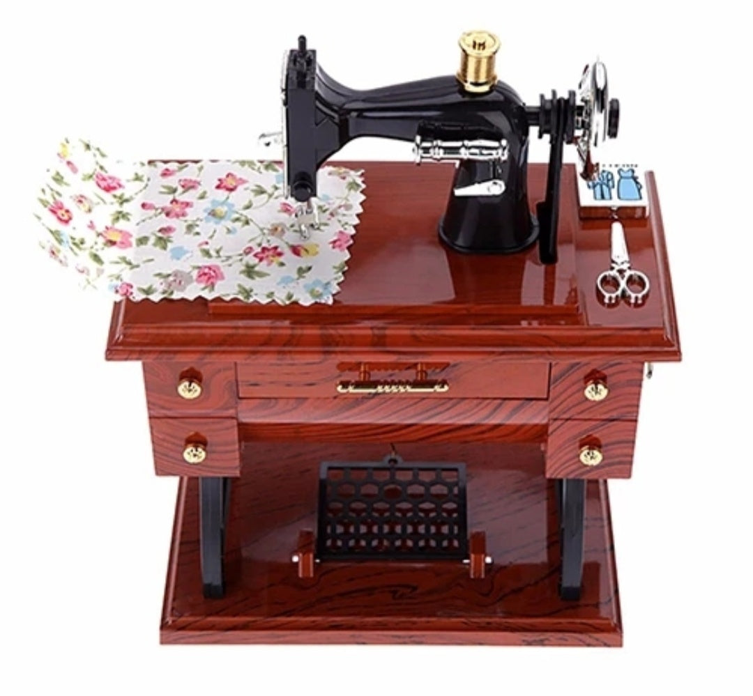 Mini Sewing Machine Music Box