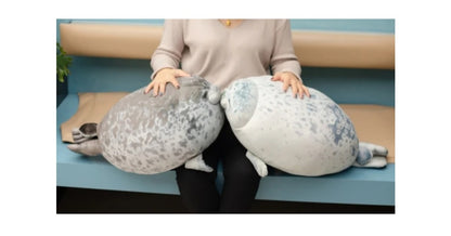 Fluffy Plush Seal Pillow