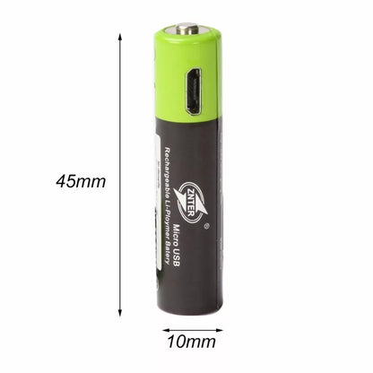 1.5V AAABattery 600mAh USB Rechargeable(2pcs)