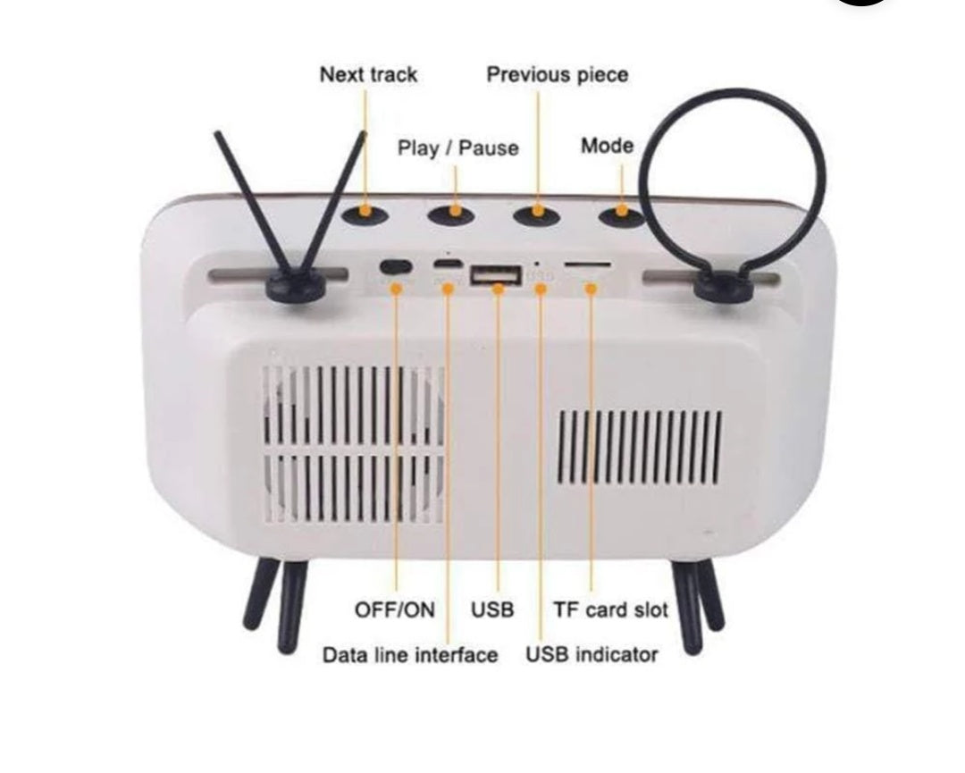 RETRO TV BLUETOOTH SPEAKER MOBILE PHONE HOLDER-BUY TWO FREE SHIPPING WORLDWIDE