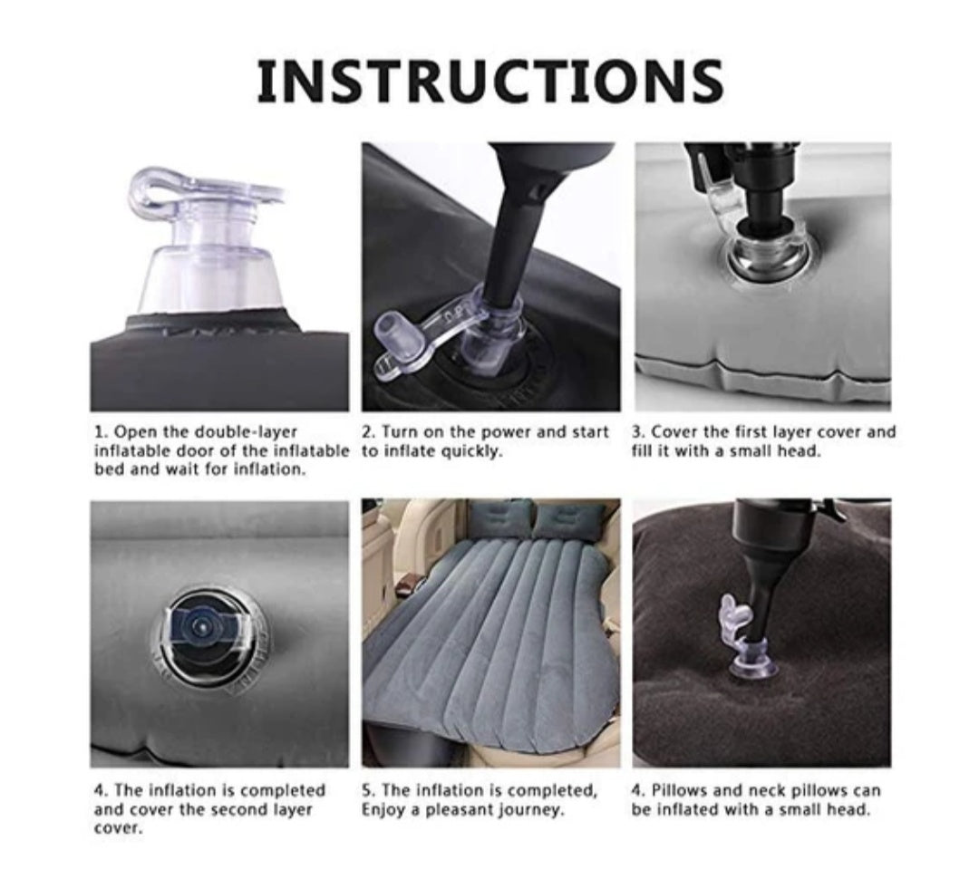 Car Travel Inflatable Flocking Mattress
